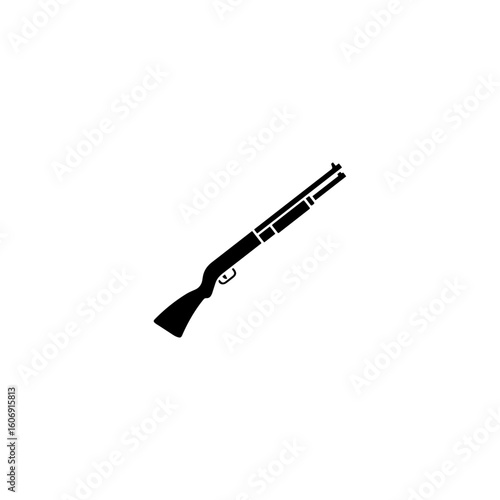 Shotgun icon flat vector design. 