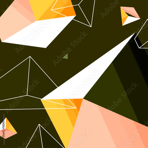 Pink prism pattern background vector