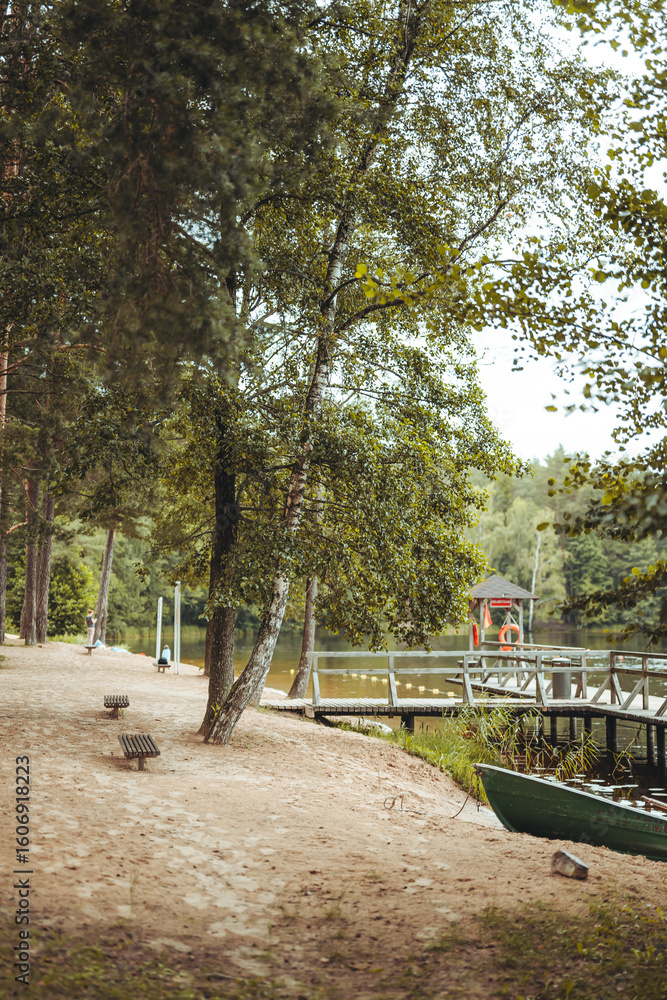 Obraz premium Nature resort photos of beautiful natural landscape - forest - woods, sand.