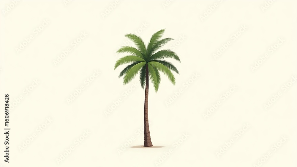 Obraz premium palm tree on white