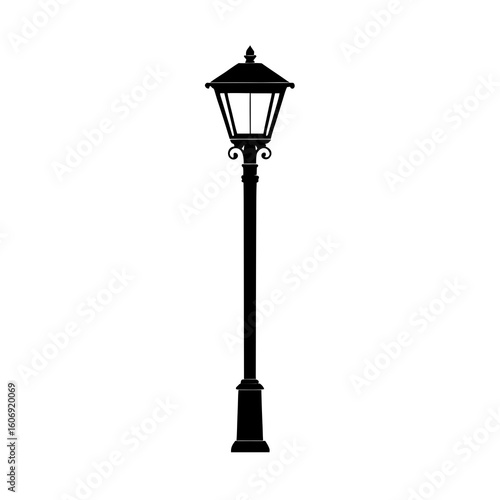 street lamp isolated on white