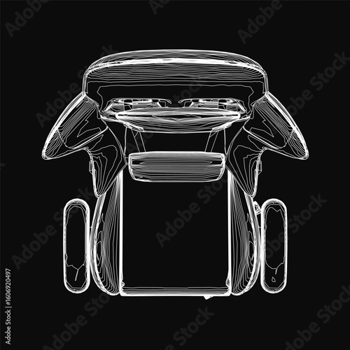 Ergonomic gaming chair with a sleek black and white contour design, featuring a high backrest, adjustable armrests, and a plush cushion made from premium materials for maximum comfort during long.