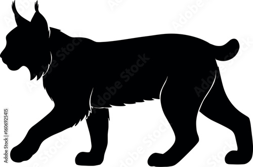 Lynx vector silhouette print design