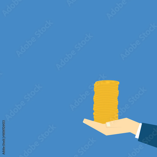 Hand holding money	