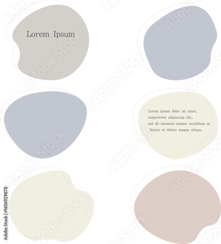 ふにゃふにゃ流体シェイプのアイコンセット