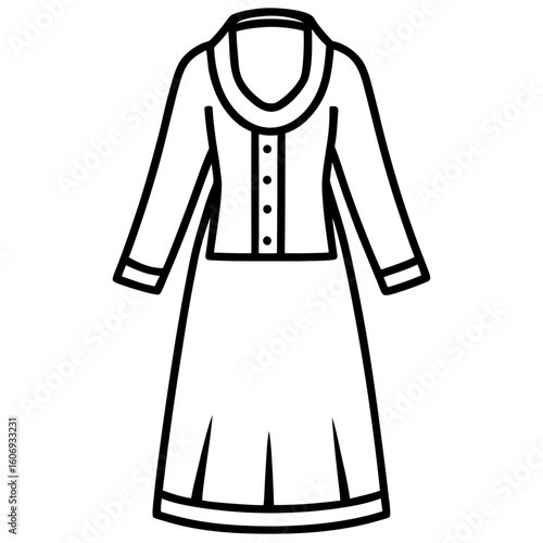 Salwar Kameez Traditional Outfit – Art Vector Illustration