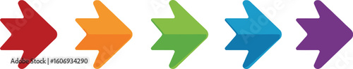 Colorful arrows vector graphic design elements for presentations and websites usage