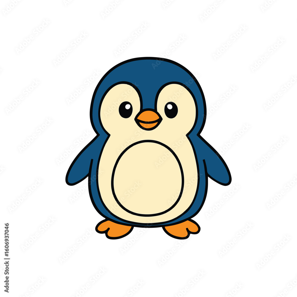 Obraz premium Cartoon penguin vector illustration