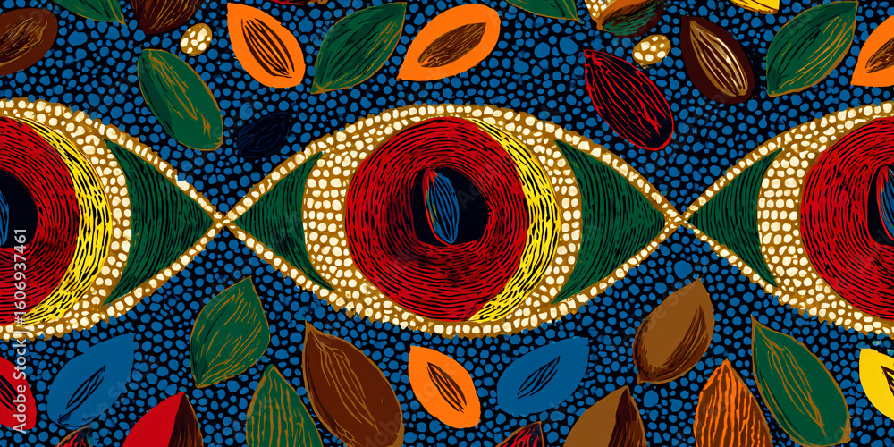 Fototapeta premium Vibrant African Textile Design