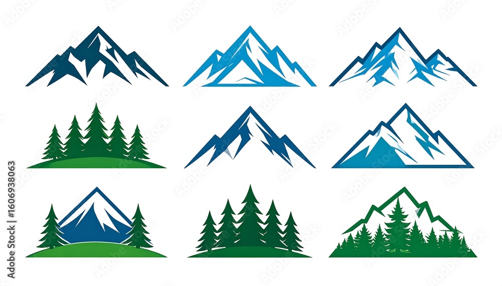 Obraz premium Mountain Logos Collection