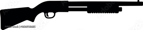Shotgun vector silhouette design