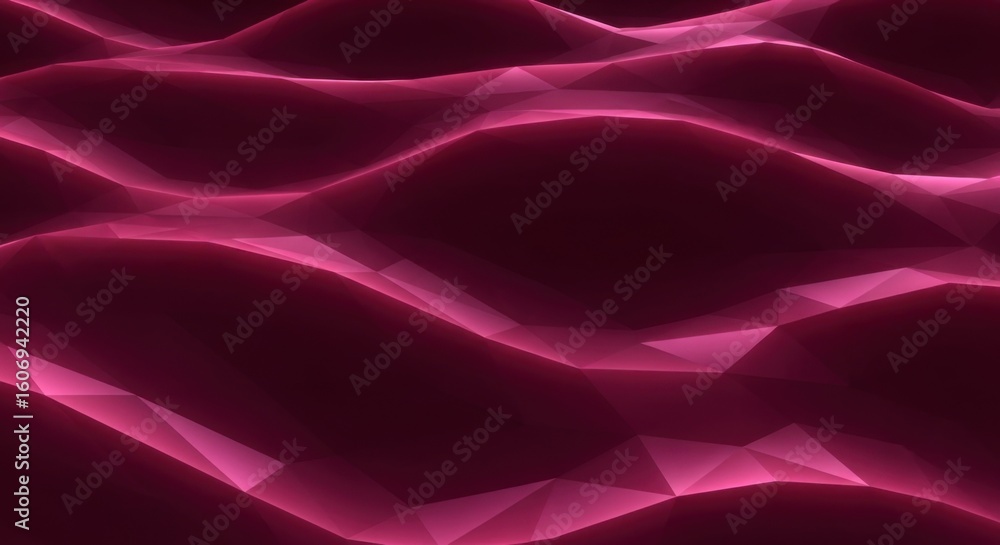 Obraz premium Abstract Pink Geometric Wave Pattern on Dark Background for Digital Art