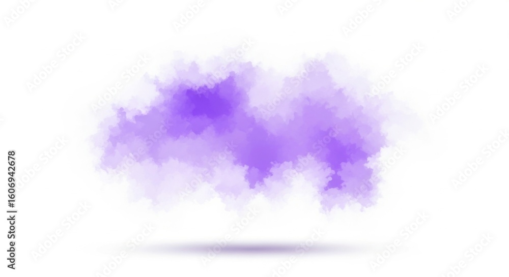 Fototapeta premium Abstract Purple Cloud Pattern on White Background for Digital Art and Design