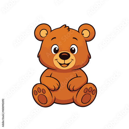 Cartoon bear vector illustration