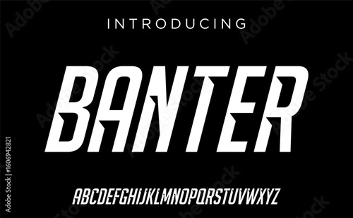 Futuristic modern geometric font logo. racing font, workshop, automotive, digital technology abstract alphabet. 
