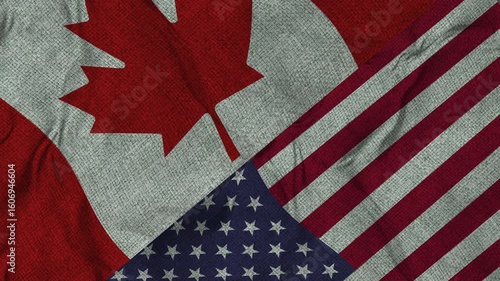 Wallpaper Mural Canada vs United States flag animation seamless less. 4K Torontodigital.ca