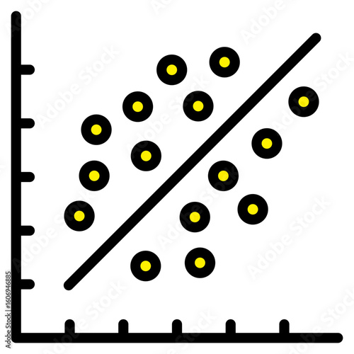 Scatter Plot  Icon Element For Design