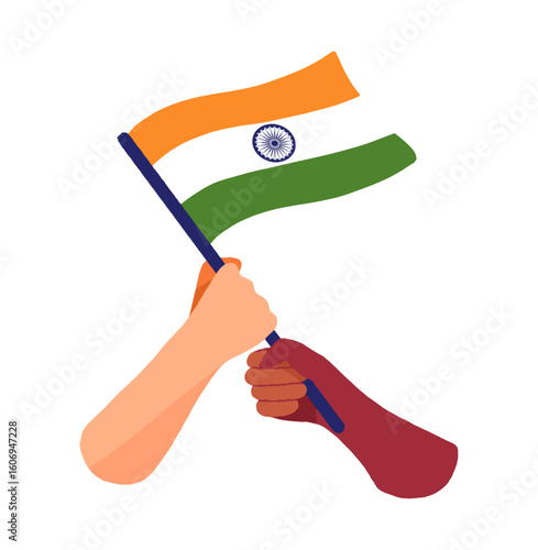 independence india day illustration – independence day with flag vector.