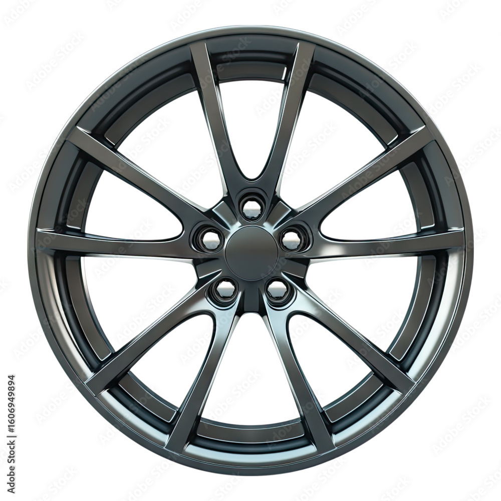 Obraz premium Alloy wheel isolated on transparent background