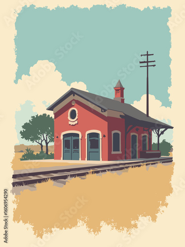 Temple, TX – Temple Railroad & Heritage Museum and depot in depot red, rail gray, museum cream, and prairie gold