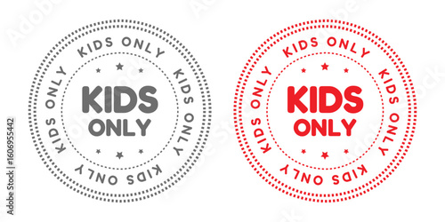 Kids Only Stamp Vector Design