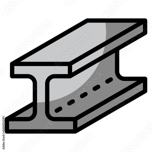 Steel Beam  Icon Element For Design