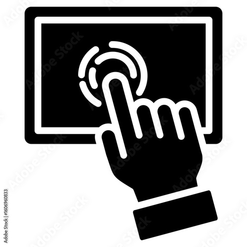 Touchscreen glyph icon