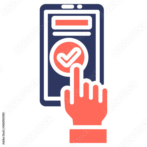Online Booking glyph color icon
