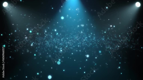 Wallpaper Mural Light particles floating in a spotlight beam in dark ambient background, dramatic atmosphere" Torontodigital.ca