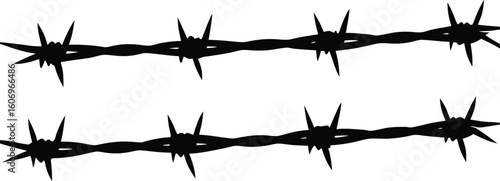 barbed wire   black silhouette vector,barbed wire  icon illustration