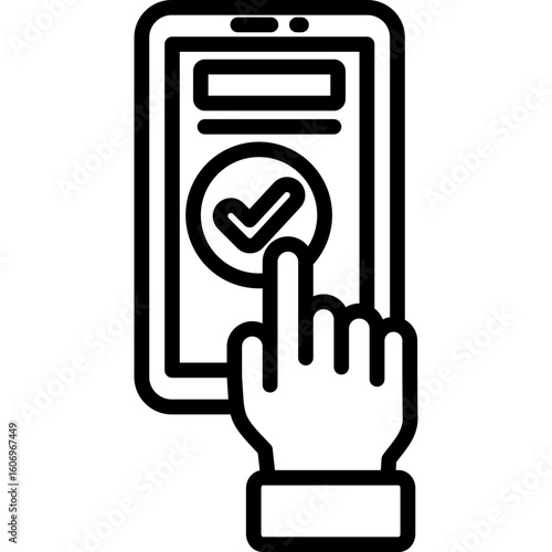 Online Booking line icon