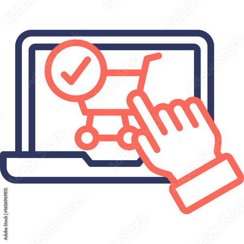 Self Checkout line color icon