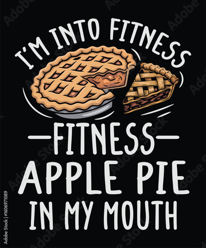 Apple Pie T-Shirt Graphic Design – Classic Dessert Illustration for POD Apparel, Mugs, and Gifts

