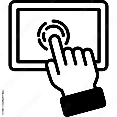 Touchscreen mixed icon