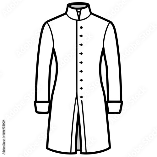 Sherwani Outline Art Vector