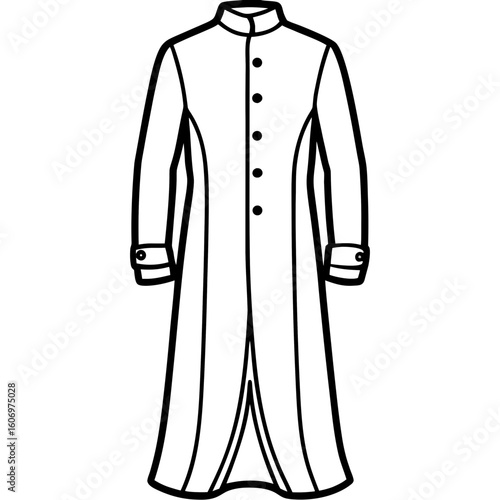 Sherwani Outline Art Vector