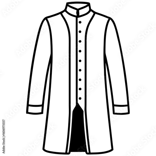 Sherwani Outline Art Vector