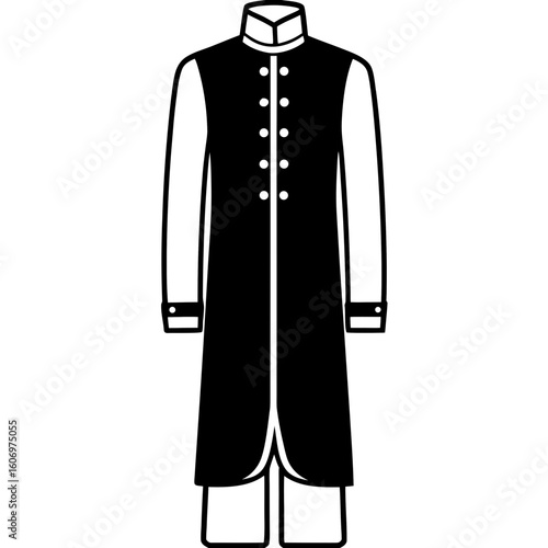 Sherwani Outline Art Vector