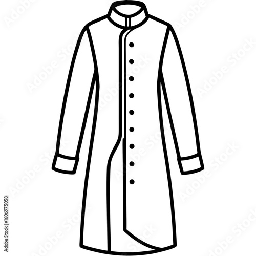 Sherwani Outline Art Vector