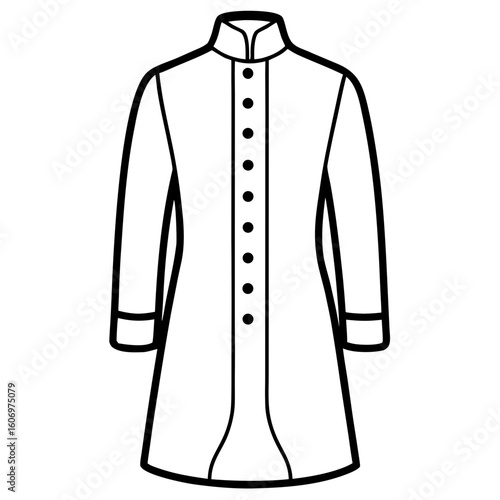 Sherwani Outline Art Vector