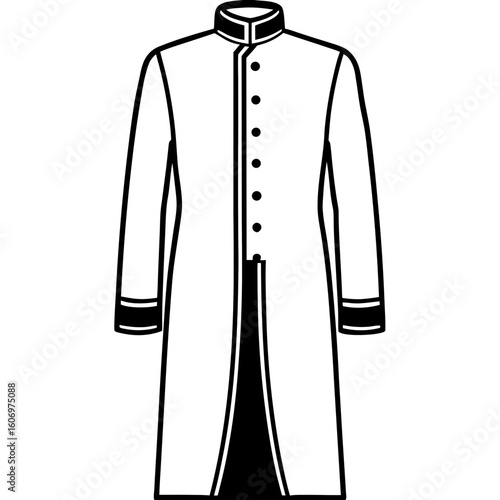 Sherwani Outline Art Vector
