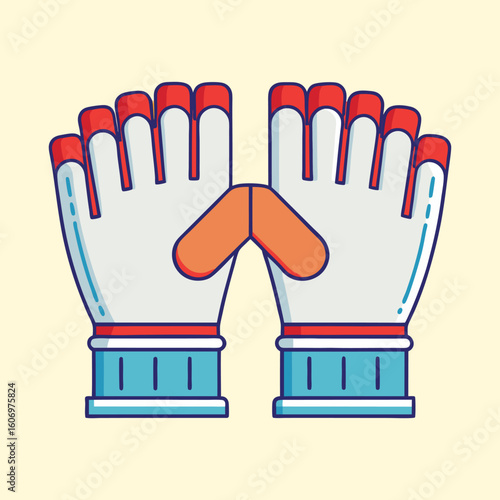 Colorful Cartoon Goalkeeper Gloves for Football or Soccer Protection