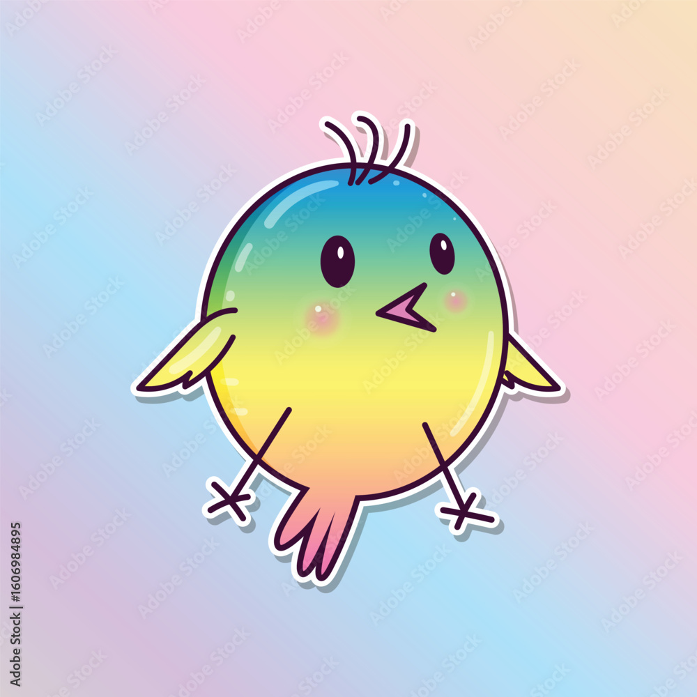 Obraz premium Cute bird balloon vector design