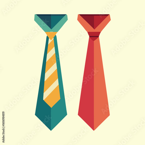 vector illustration of ties