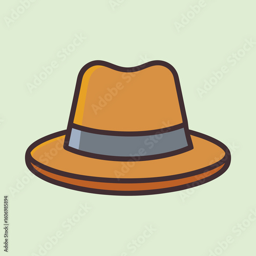 vector illustration of a trilby