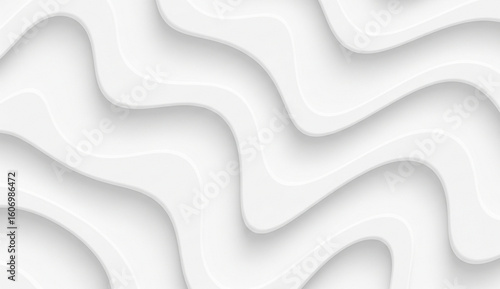 Wavy White Paper Cutout