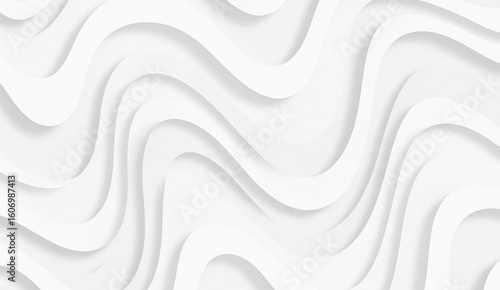 Layered White Wave Abstract