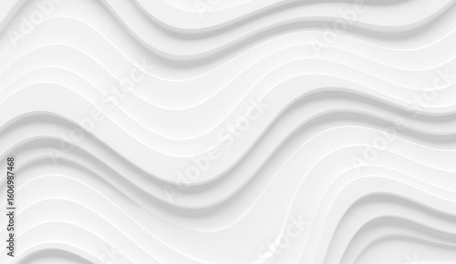 3D White Wavy Pattern