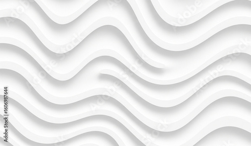 White Paper Cut Wave Layers