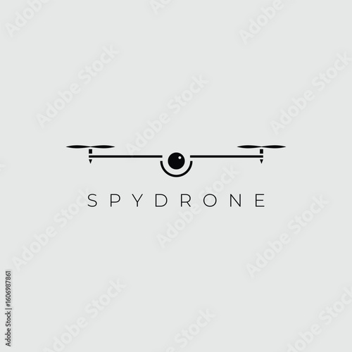 drone logo design vector illustration
